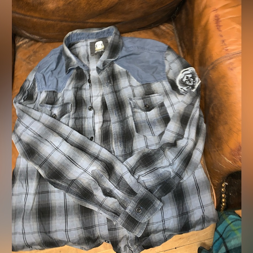 Mens plaid dress shirt
